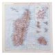 Carte ancienne île de Madagascar en 1950 43x43cm