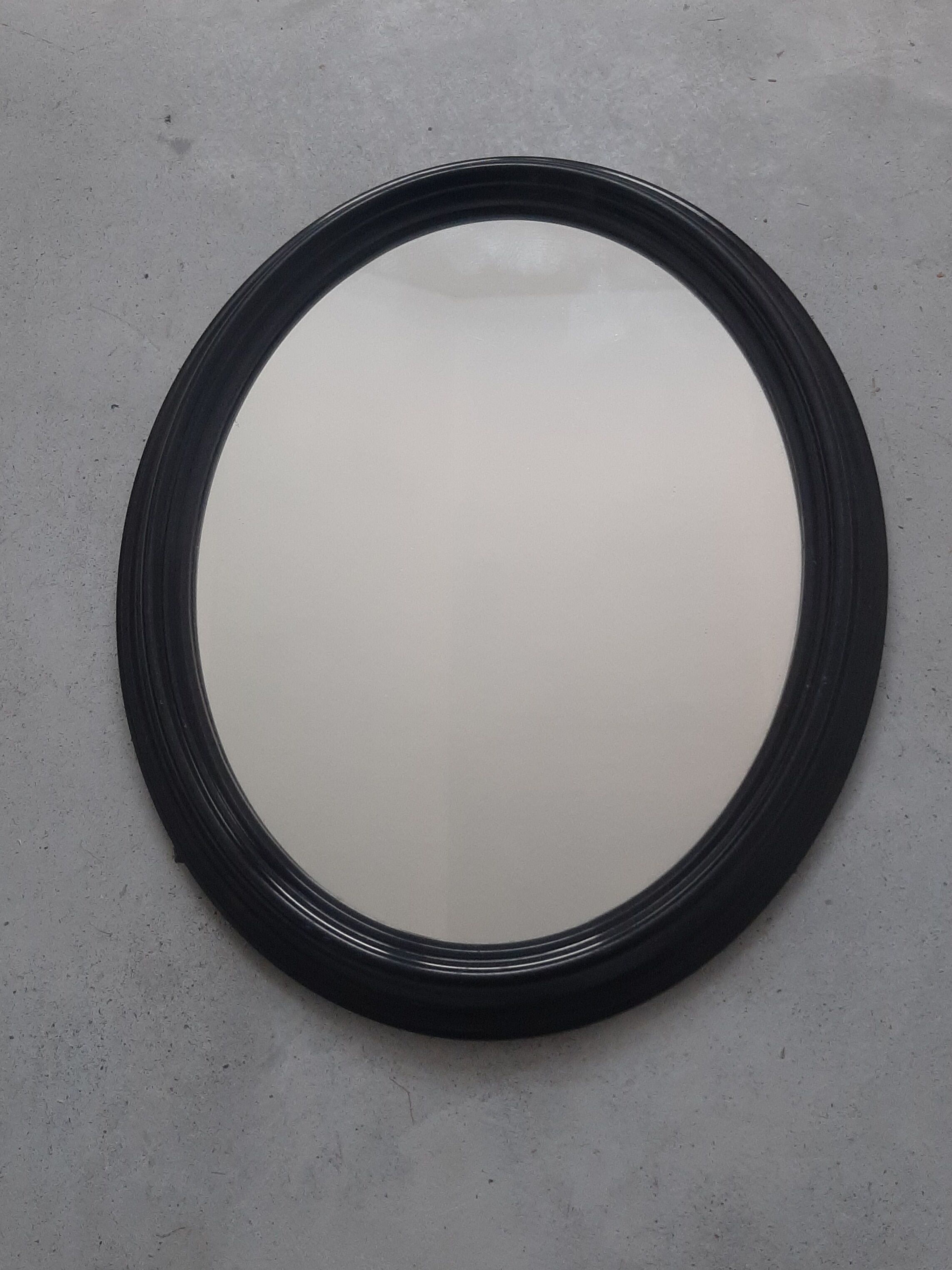 Vintage oval black mirror 60/70s