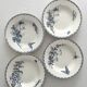 4 deep plates ironstone butterflies "Carmen" Sarreguemines