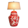 Lampe de style baroque / Céramiques siciliennes décorées / Décoration baroque sur fond rouge