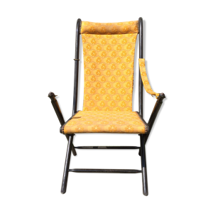 Fauteuil chaise pliante - noir tissu