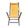 Napoleon III folding chair armchair black wood & vintage yellow fabric