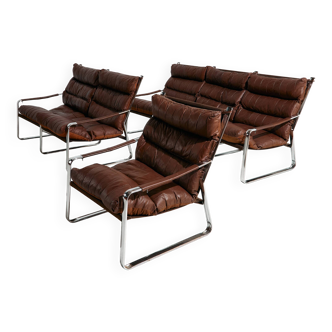 Ensemble de canapés en cuir, lot de 3