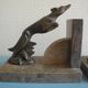 pair of art deco greyhound bookends bronze marble antique pair of bookends