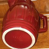 Orchies ceramic jug pitcher, with red enamel