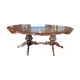 Oval table with marquetry top
