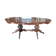 Oval table with marquetry top