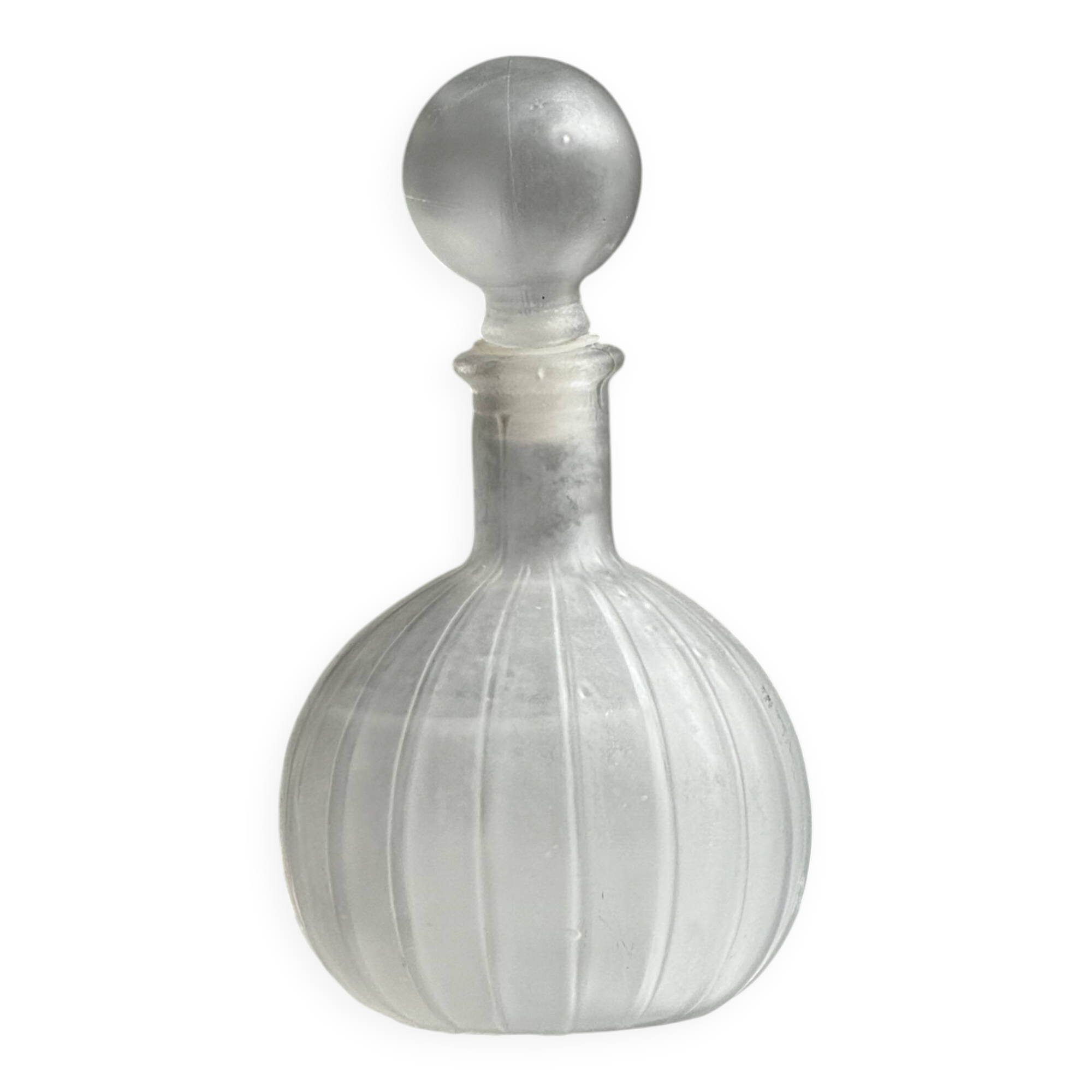 Large vintage matte glass H2O bottle
