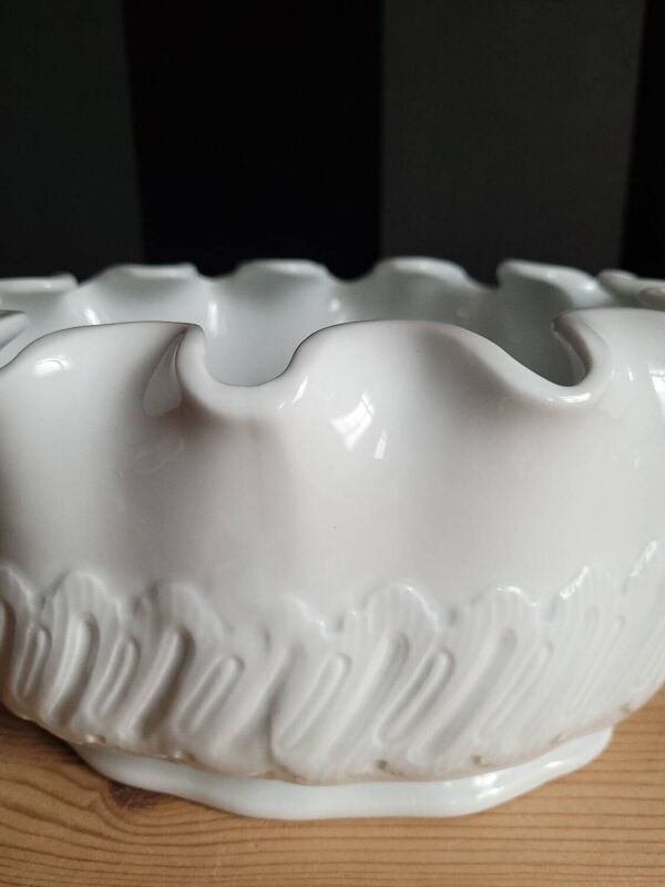 Ancien rafraichissoir en porcelaine blanche de Limoges