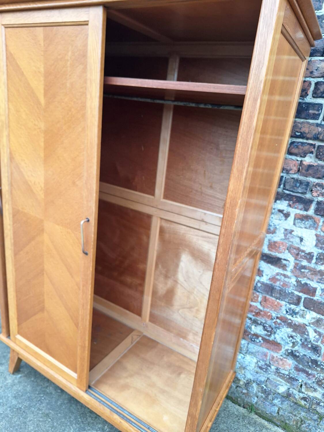 Vintage sliding door wardrobe, antique wardrobe furniture