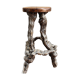 Brutalist stool, vines