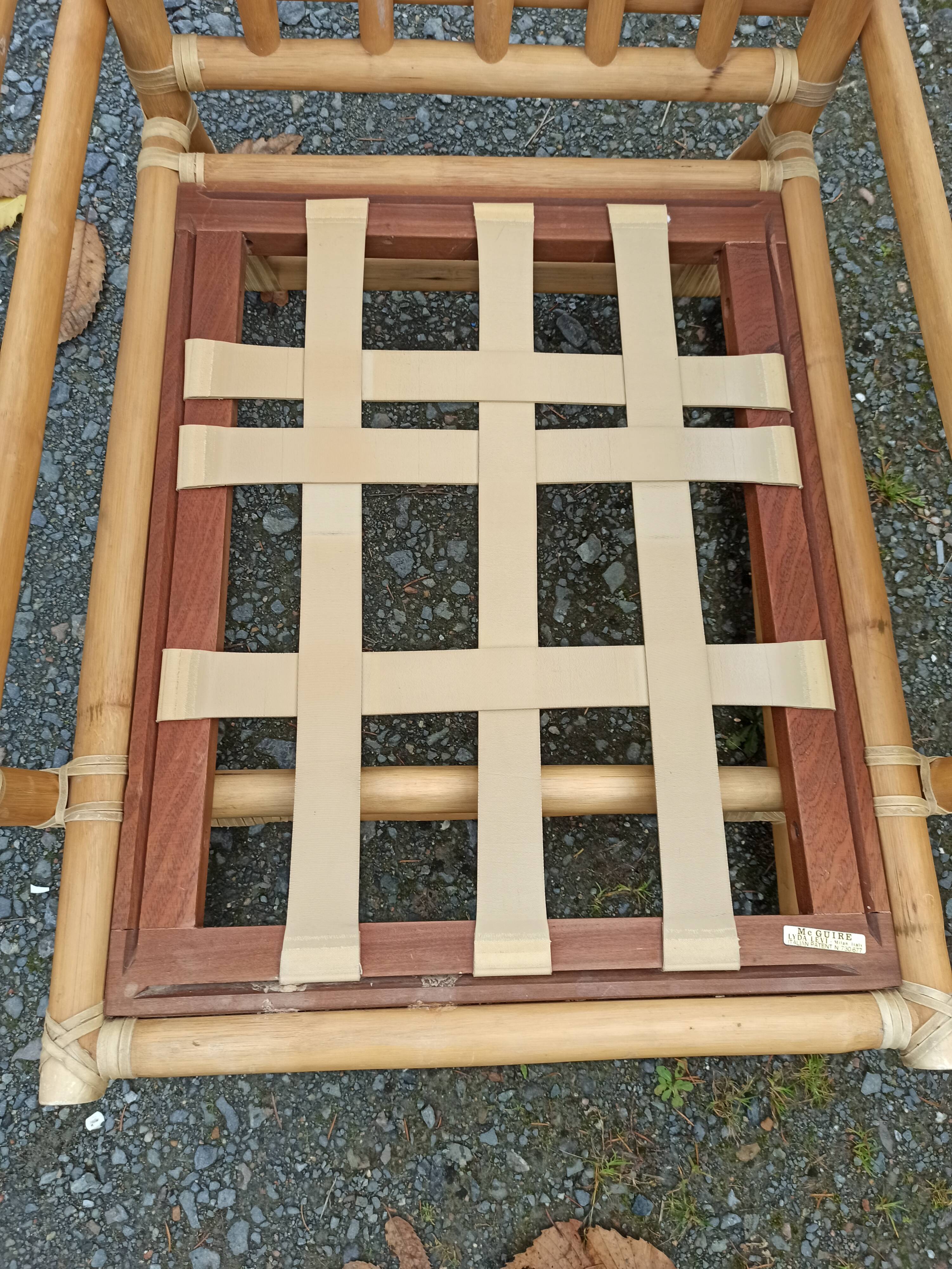 Pair of Lyda Levi armchairs for Mc Guire bamboo Italy Milan