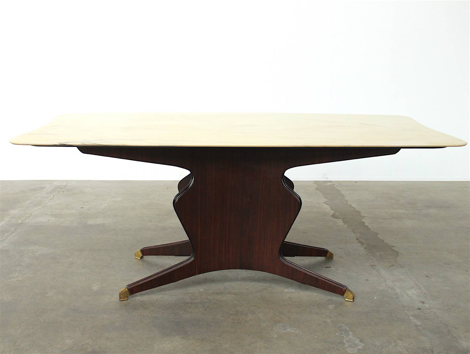 Dining Table by Osvaldo Borsani in mahogany and onyx top