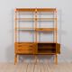 Rival 2 bay teak wall unit with 3 cabinets and 5 shelves by Brodrene Jatogs Norway, Kjell Riise, 196
