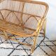 Bench into rattan of the 1960s