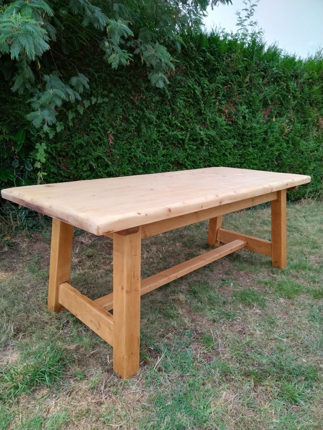 Solid oak farmhouse table