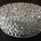 Plafonnier rond en verre pointes de diamants par RZB Leuchten / vintage années 60-70