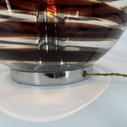 Pair of murano swirl glass table lamps, 1970s