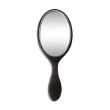 Beveled wooden hand mirror 12x30cm