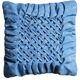 Coussin plissé drapé en tissu satiné, France vers 1970