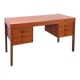 Teak vrijstaand bureau met lade uit Denemarken