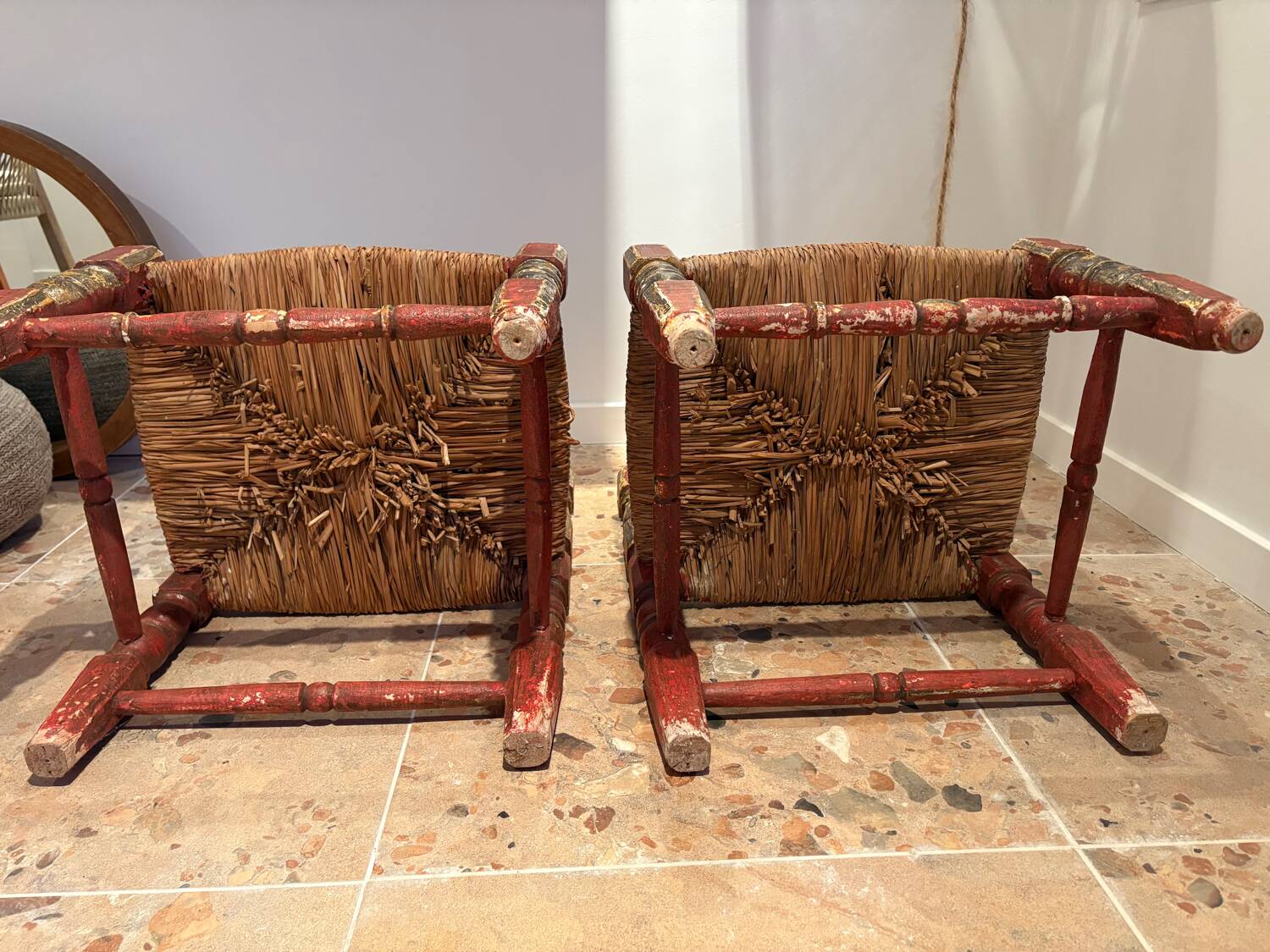 Set of 2 Spanish Armchairs from the 19th Century