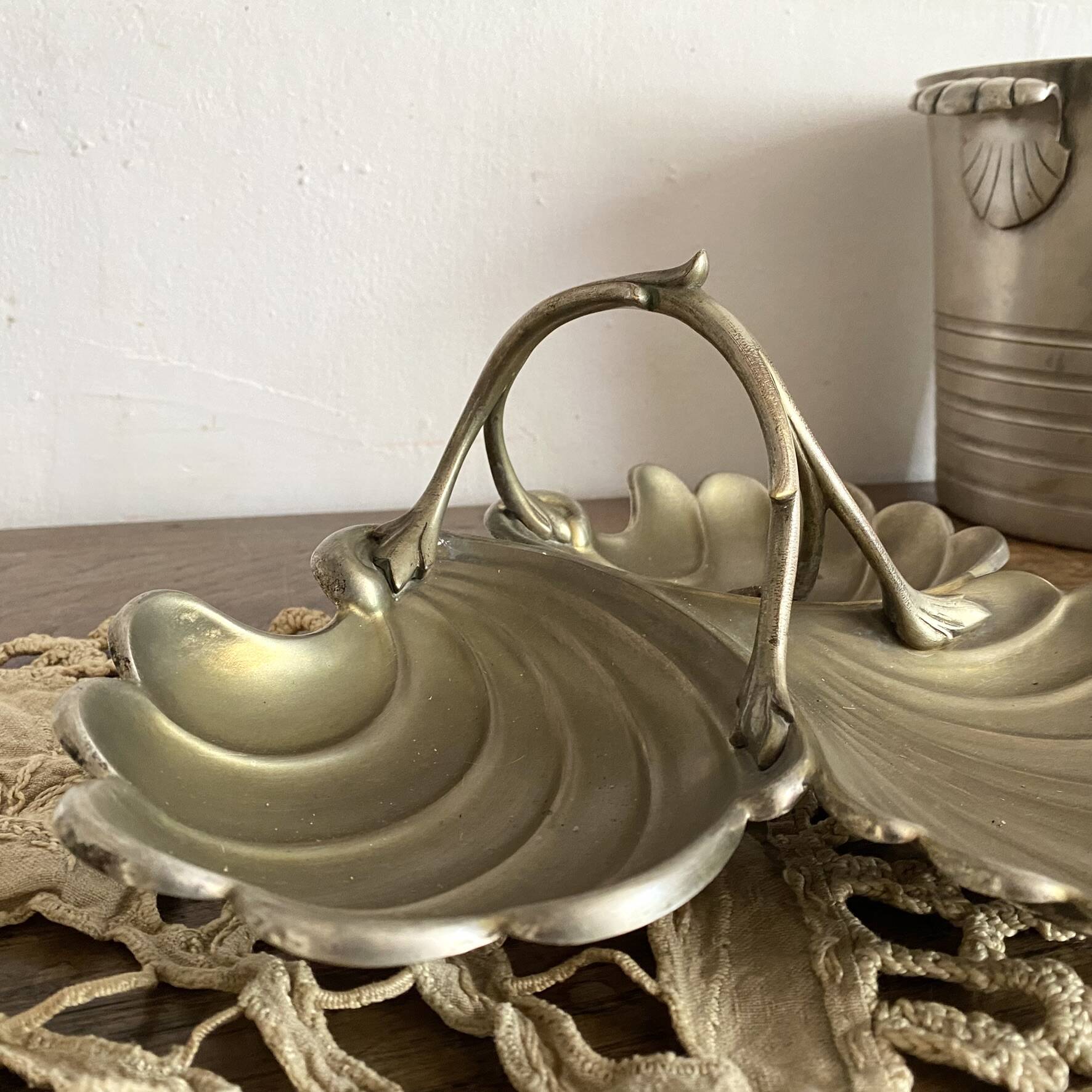 Art Nouveau silver-plated serving tray