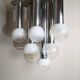 Chandelier with satin glass lights, Italy, 1970s