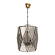 Handmande Octagonal Glass and Brass Pendant Lantern, Italy
