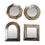 Moroccan brass mirror, set of 4