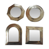 Moroccan brass mirror, set of 4