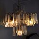 Chandelier gouttes by Venini, 5 arms, murano glass, italy, 1960