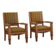 Paire de fauteuils Art déco en chêne et tissu, ébéniste danois, années 1940