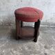 Art Deco stool upholstered with a lower shelf, France, circa 1930.