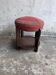 Art Deco stool upholstered with a lower shelf, France, circa 1930.
