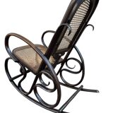 Set of 2 thonet style cane rocking chairs