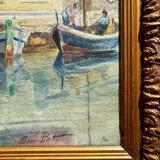 Old painting, Marine, signed Marie (1880-1977)