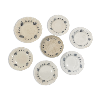 Entire lot 19th century Villeroy and Boch antique table service Flower Decor G