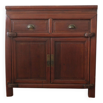 Antique Chinese hand-made painted 2-door Boho cabinet, 1910
