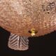 Pink Art Decò Barovier e Toso Chandelier, Murano Glass, 1950s