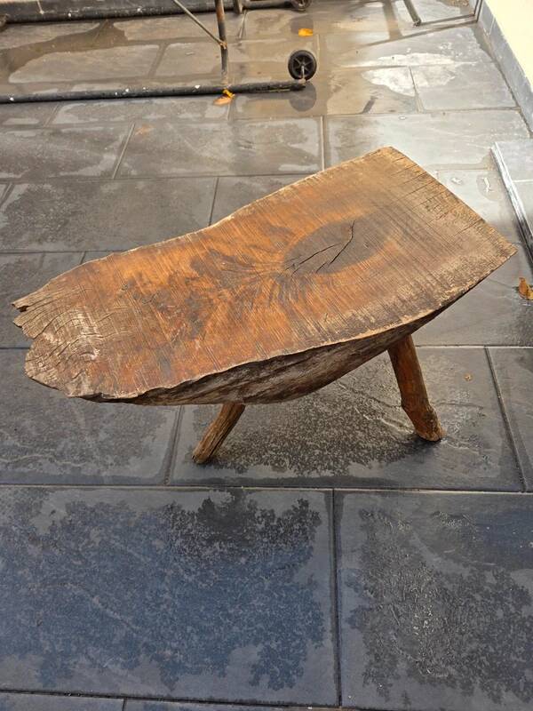 Rustic vintage real solid wood stool