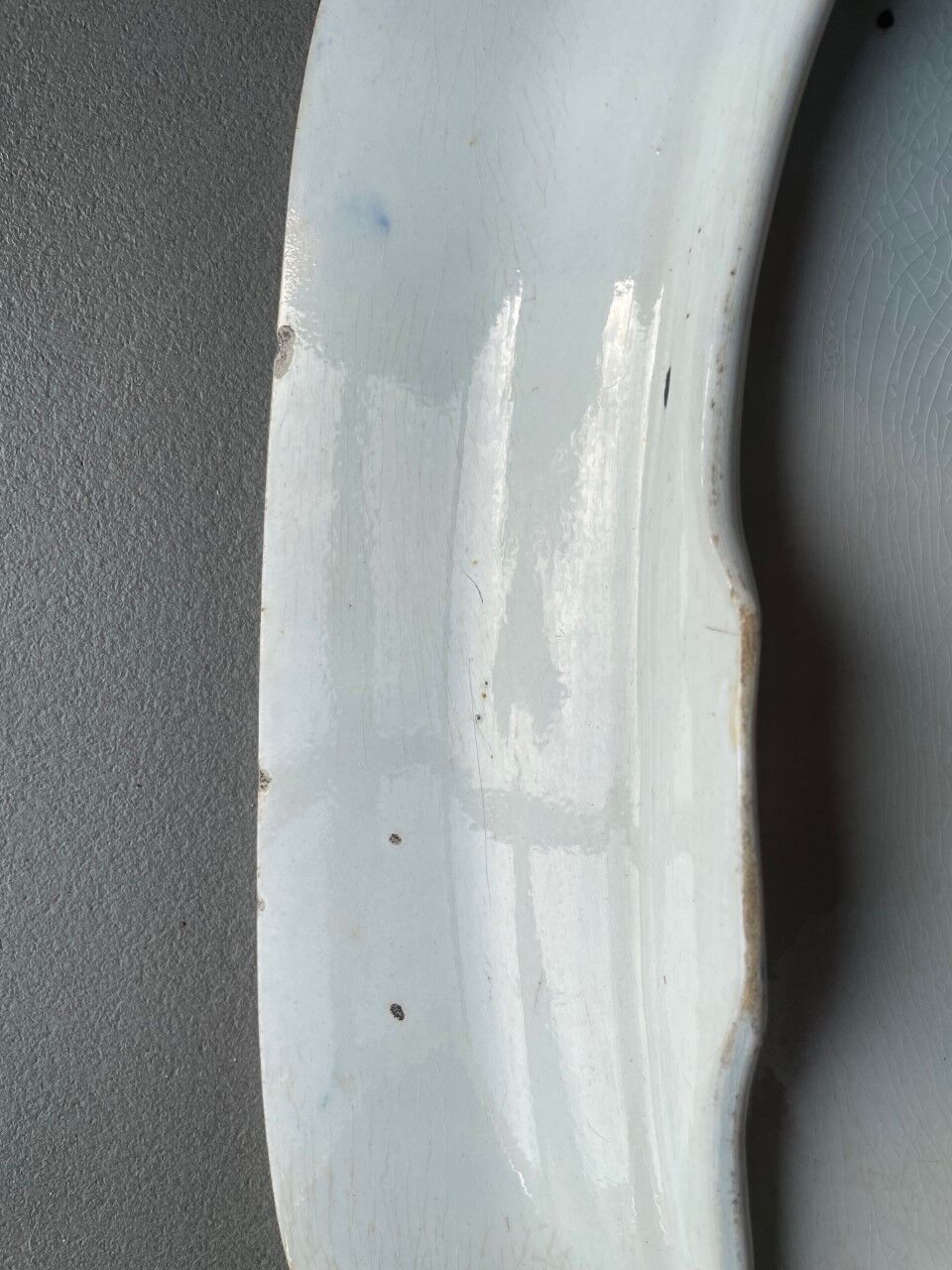 Plat de transfert anglais du XIXème siècle Saule Bleu