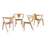 Ensemble de 4 chaises art déco restaurées