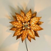 Rare large gold-plated Hans Kögl Florentine-style ceiling or wall lamp from