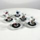 Set of 6 Espresso Cups by Keith Haring for Tognana, 1990