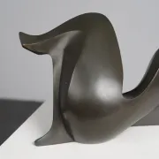 Abstract bronze female figure sculpture by Francine Govers, Netherlands, 1990s