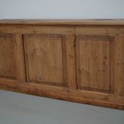 Vintage rustic German pine apothecary cabinet / shop counter, 1930s
