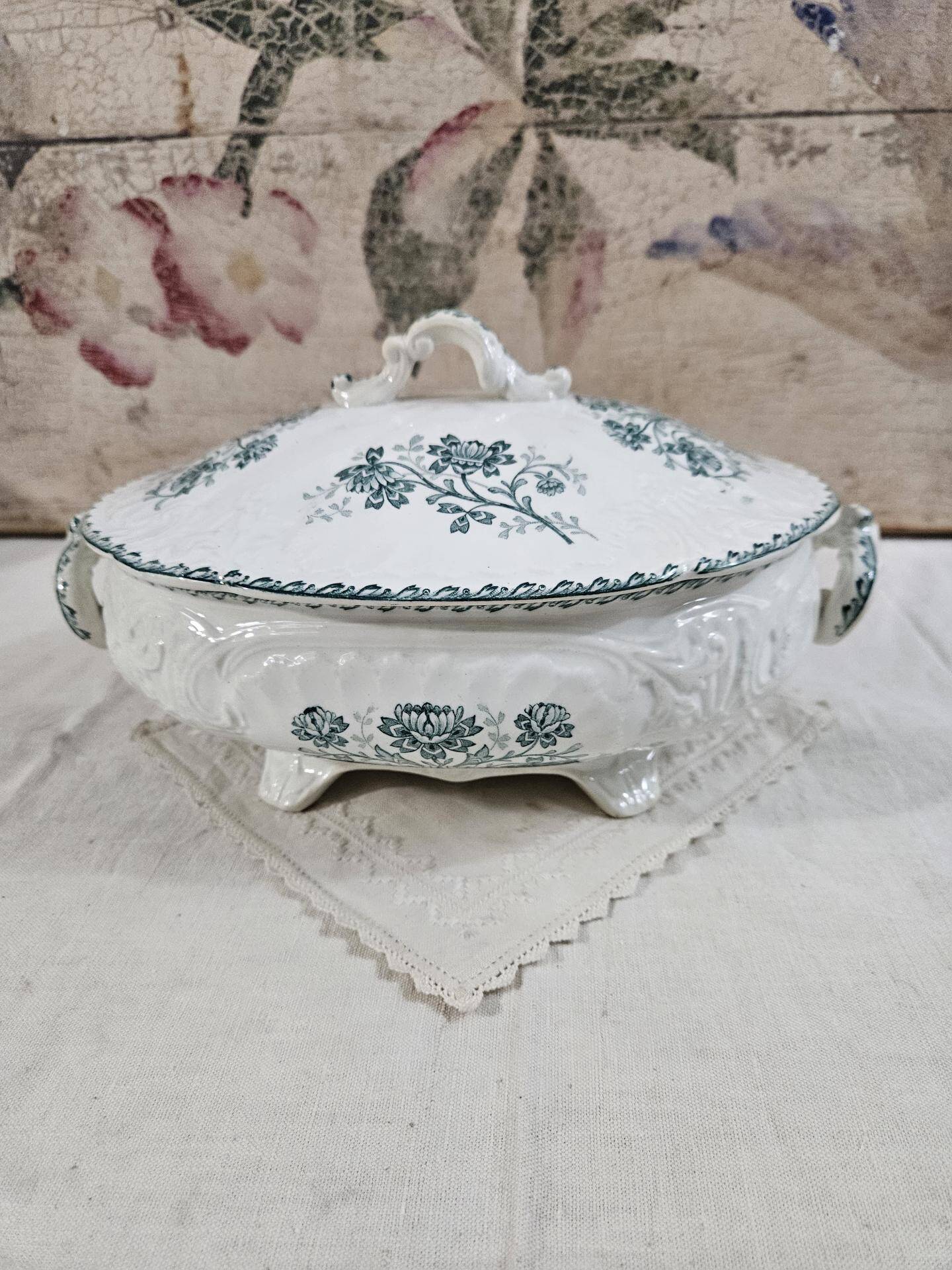 Small iron clay soup tureen