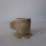 Tasse fleur avec coupelle - Vagabonde Création