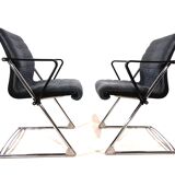 Set of 2 Drabert Z conference/dining room chairs by Prof. Hans Ullrich Bitsch